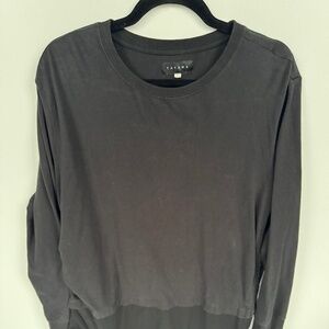 TACKMA Black Long Sleeve Layered Shirt – Size L (Extra Long)